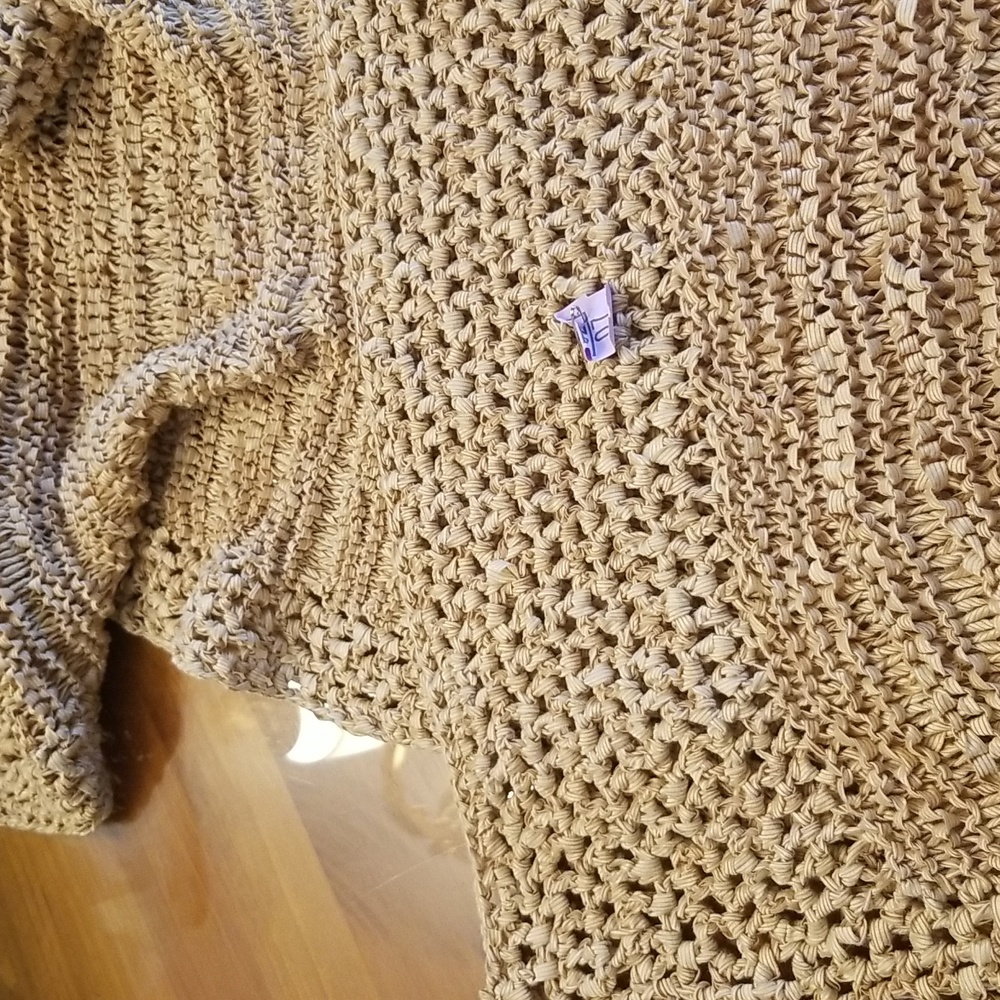 Hand Crafted Tan Crochet Wrap/Scarf, $40 - Picture 3 of 7